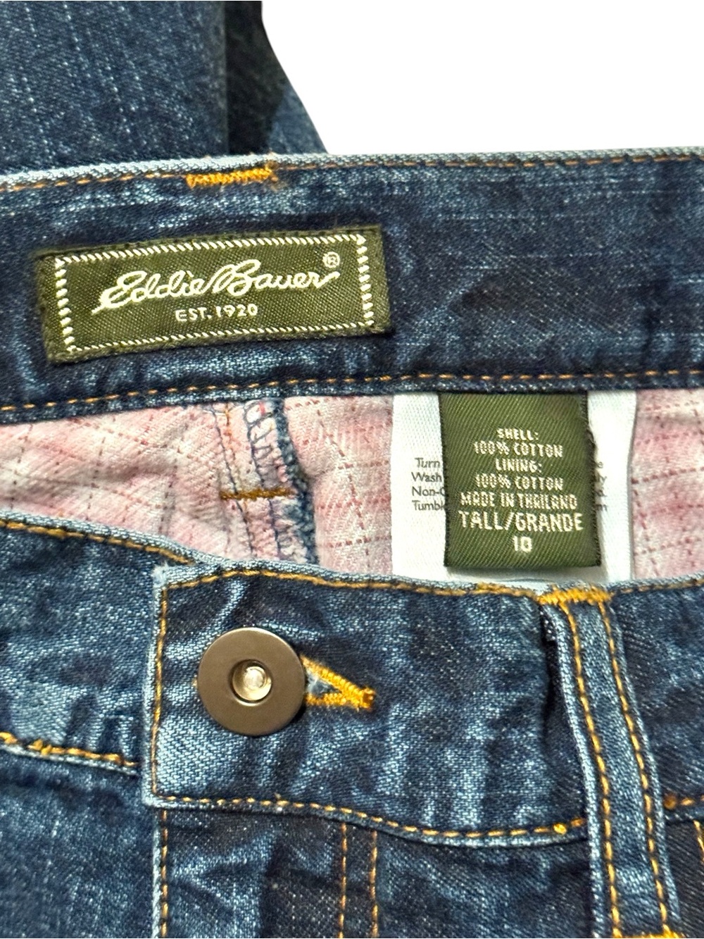 Eddie Bauer 90s 0223 Authentic Denim Flannel Lined Straight Leg Jeans Sz 10T 🆕 🦄